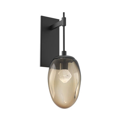Meteo Tempo LED Wall Light in Matte Black/Bronze (Zircon Crystal).