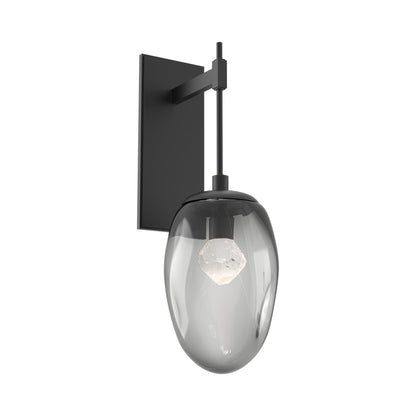 Meteo Tempo LED Wall Light in Matte Black/Smoke (Zircon Crystal).