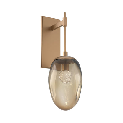 Meteo Tempo LED Wall Light in Novel Brass/Bronze (Floret Crystal).