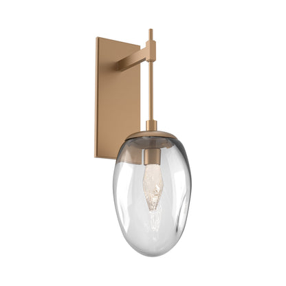 Meteo Tempo LED Wall Light in Novel Brass/Clear (Geo Crystal).