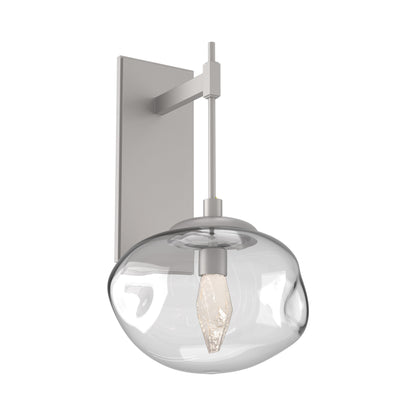 Nova Tempo LED Wall Light in Beige Silver/Clear (Geo Crystal).