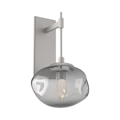 Nova Tempo LED Wall Light in Beige Silver/Smoke (Geo Crystal).