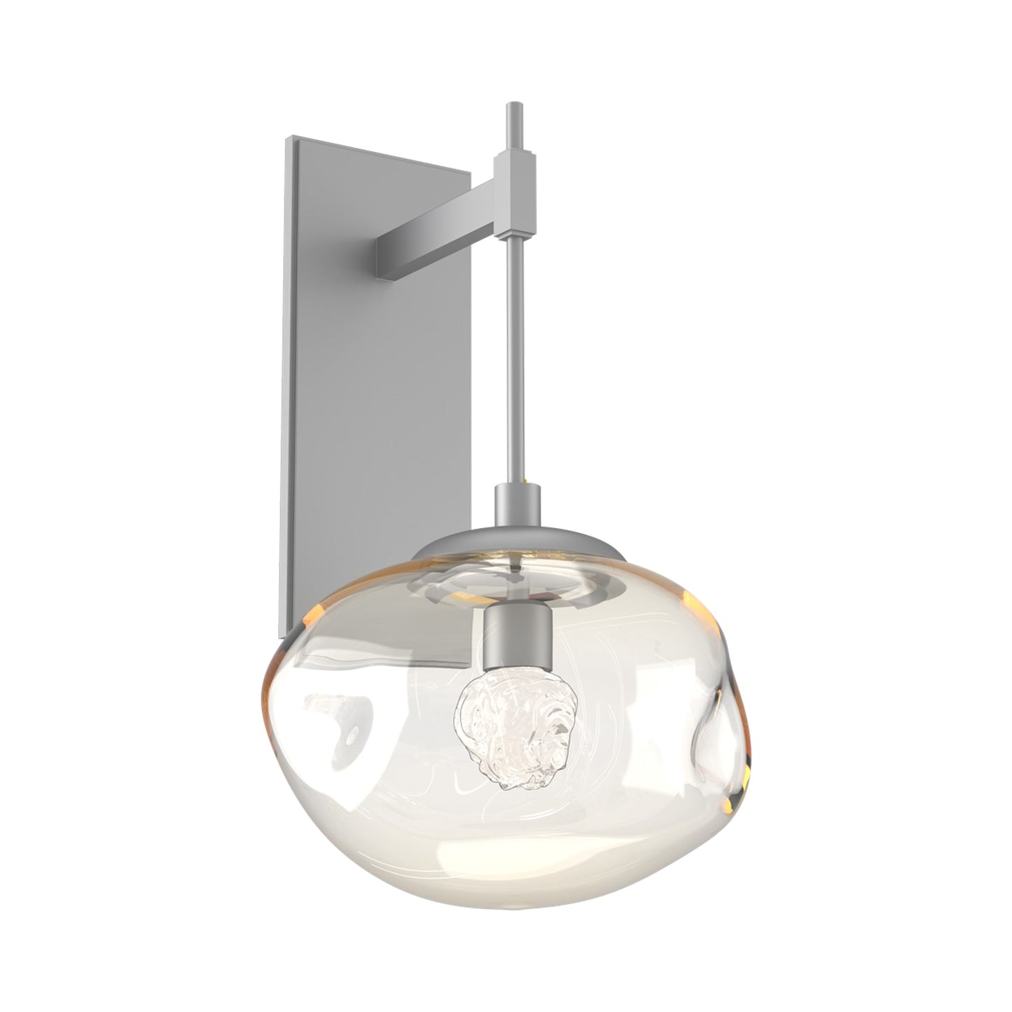 Nova Tempo LED Wall Light in Classic Silver/Amber (Floret Crystal).