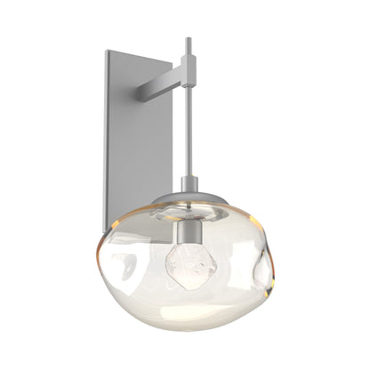 Nova Tempo LED Wall Light in Classic Silver/Amber (Zircon Crystal).