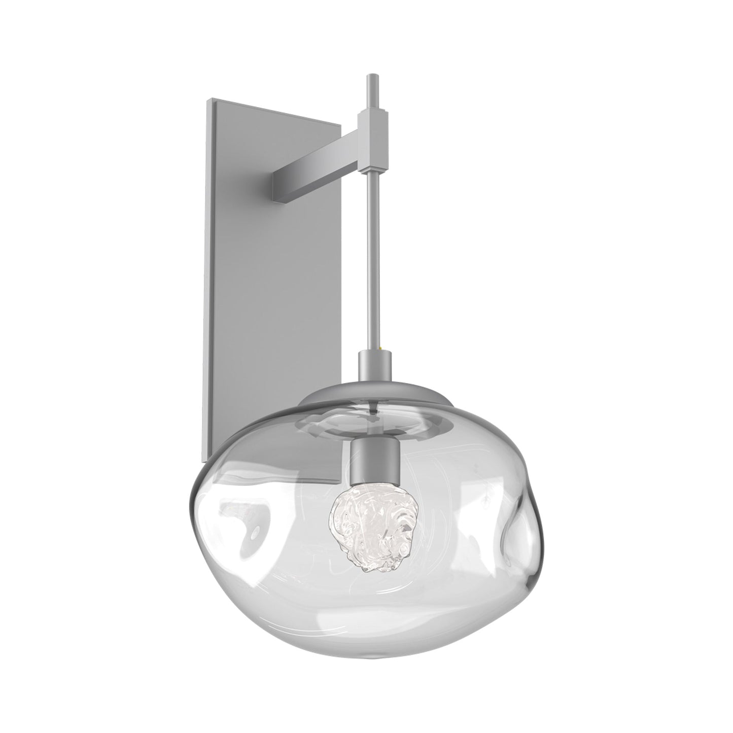 Nova Tempo LED Wall Light in Classic Silver/Clear (Floret Crystal).