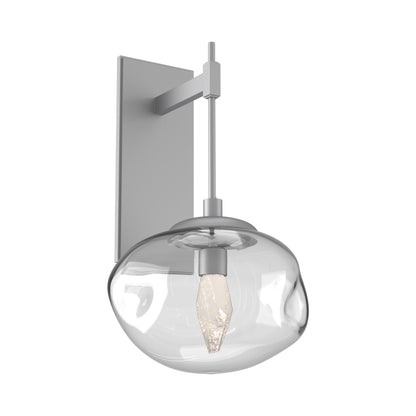 Nova Tempo LED Wall Light in Classic Silver/Clear (Geo Crystal).
