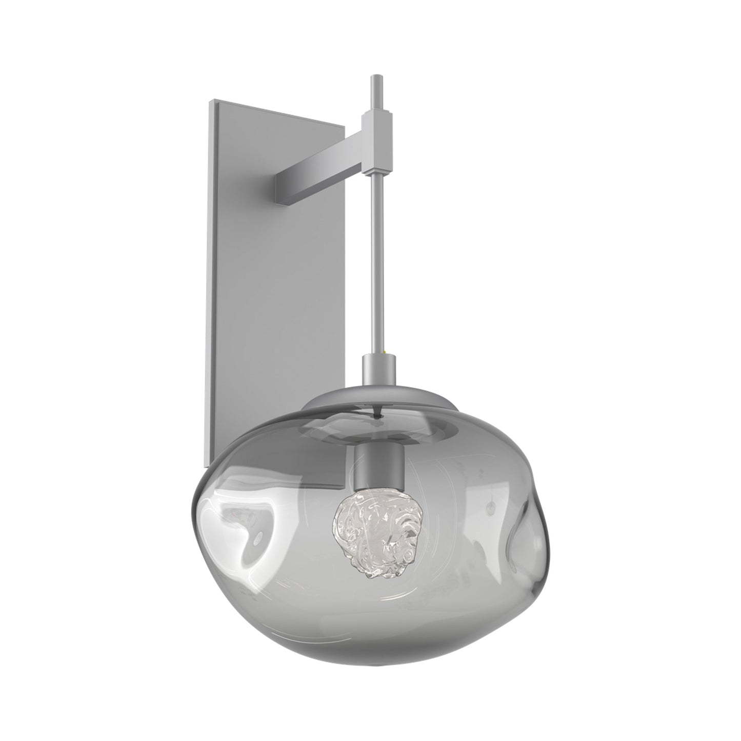 Nova Tempo LED Wall Light in Classic Silver/Smoke (Floret Crystal).