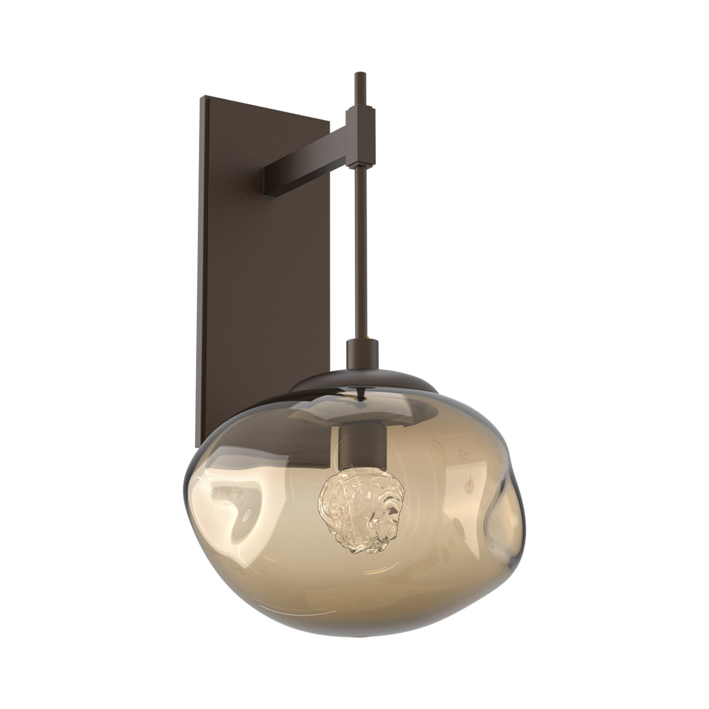Nova Tempo LED Wall Light in Flat Bronze/Bronze (Floret Crystal).