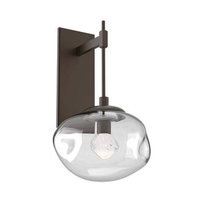 Nova Tempo LED Wall Light in Flat Bronze/Clear (Zircon Crystal).