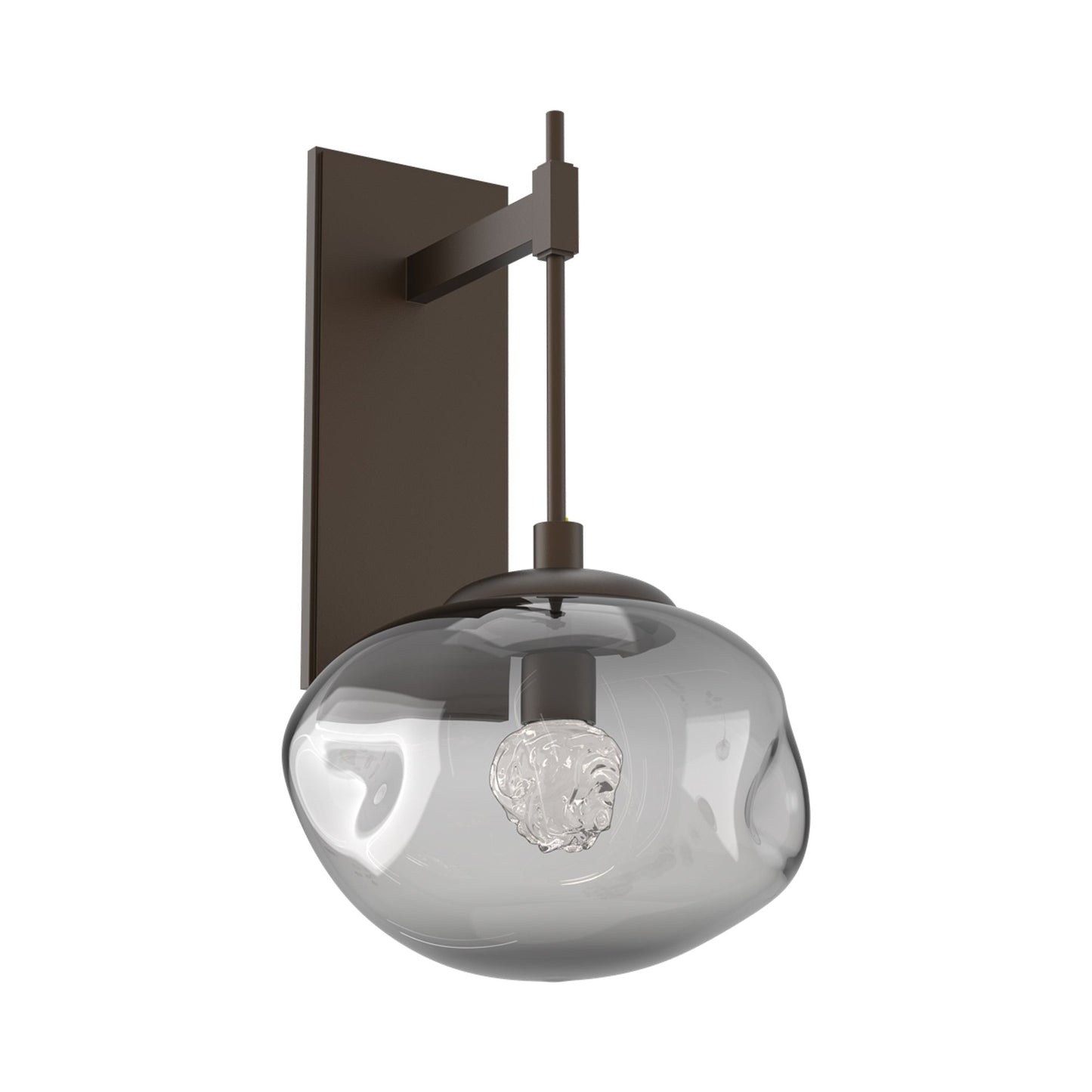 Nova Tempo LED Wall Light in Flat Bronze/Smoke (Floret Crystal).
