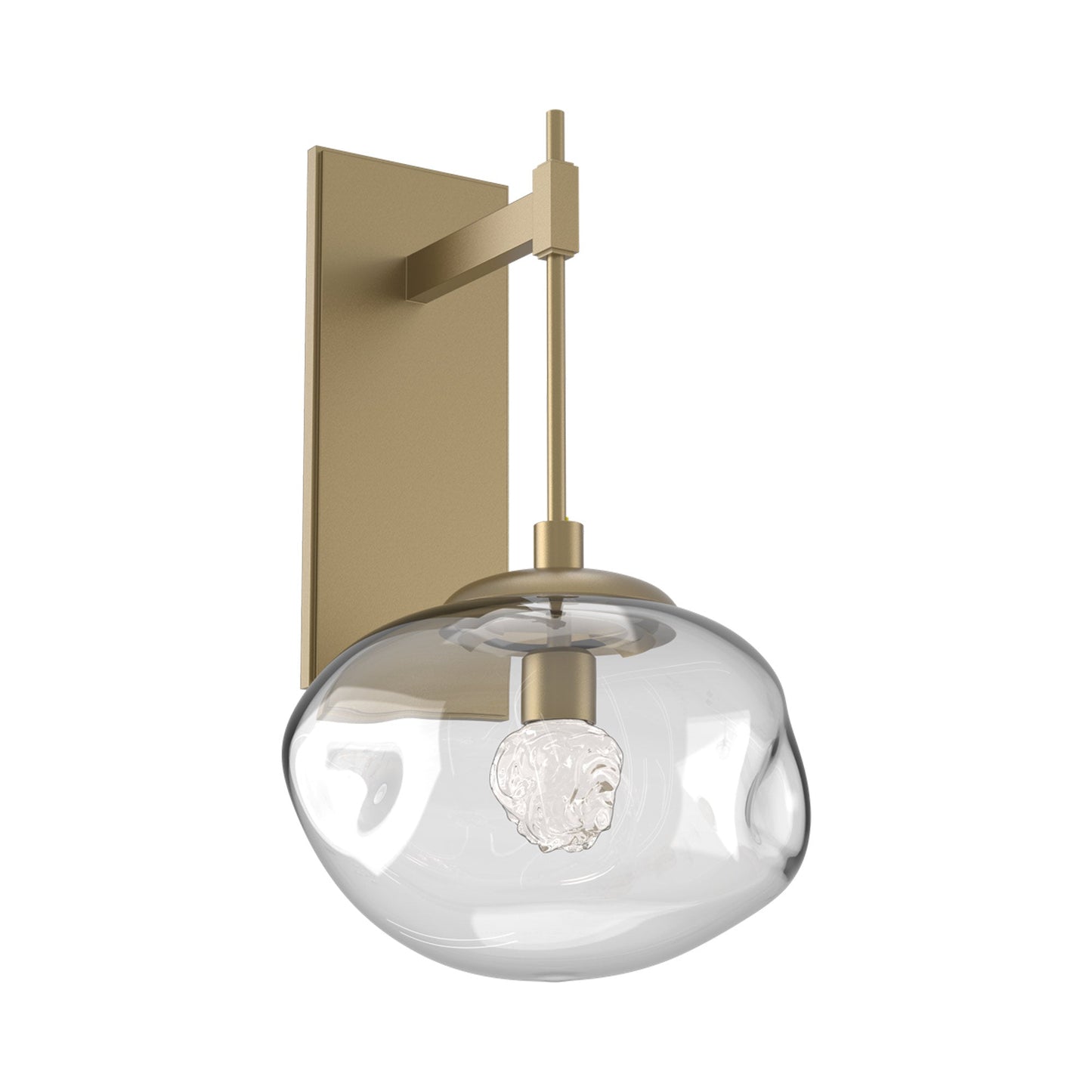 Nova Tempo LED Wall Light in Gilded Brass/Clear (Floret Crystal).
