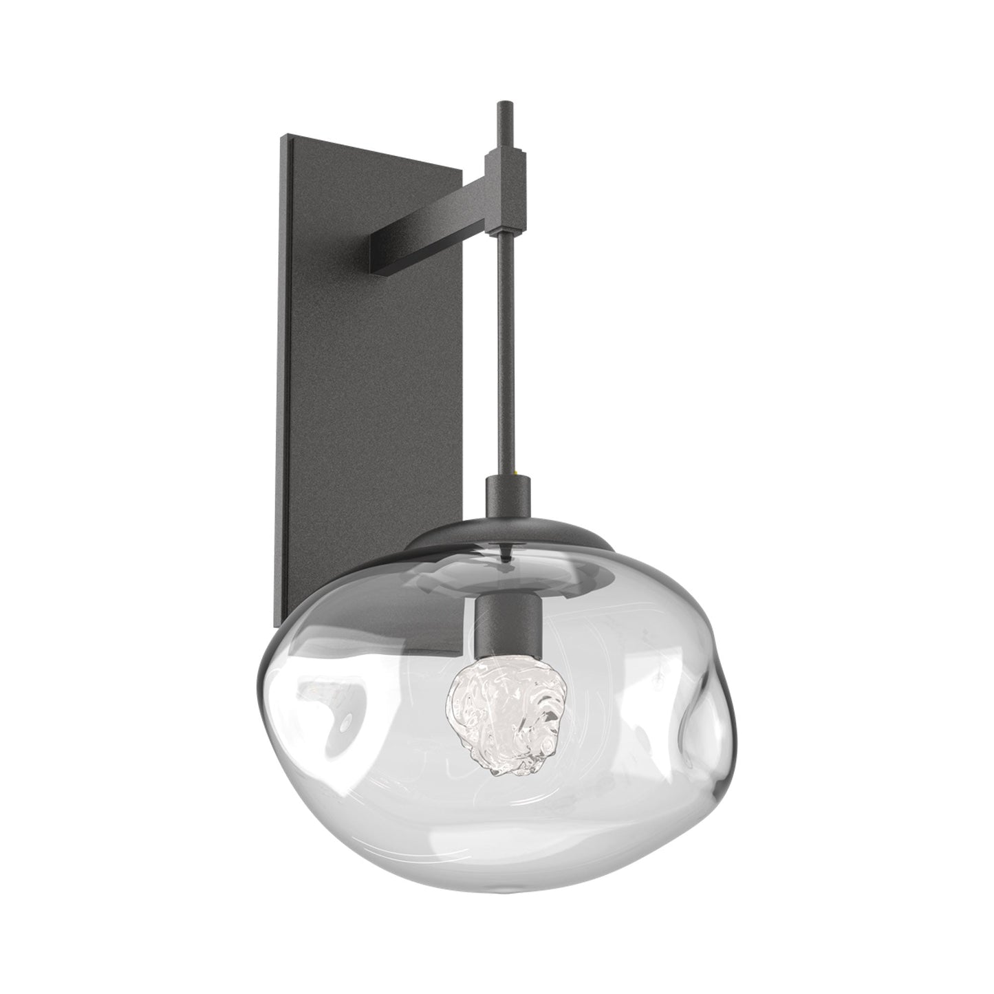 Nova Tempo LED Wall Light in Graphite/Clear (Floret Crystal).