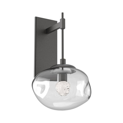 Nova Tempo LED Wall Light in Graphite/Clear (Floret Crystal).