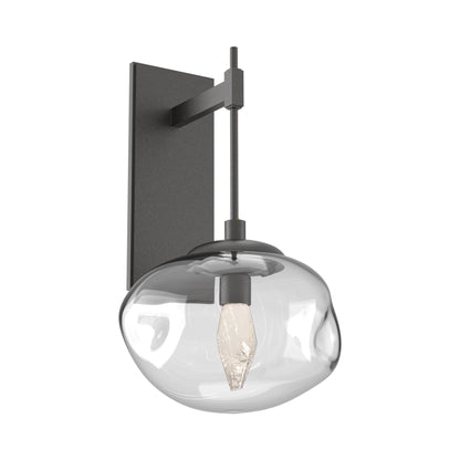 Nova Tempo LED Wall Light in Graphite/Clear (Geo Crystal).