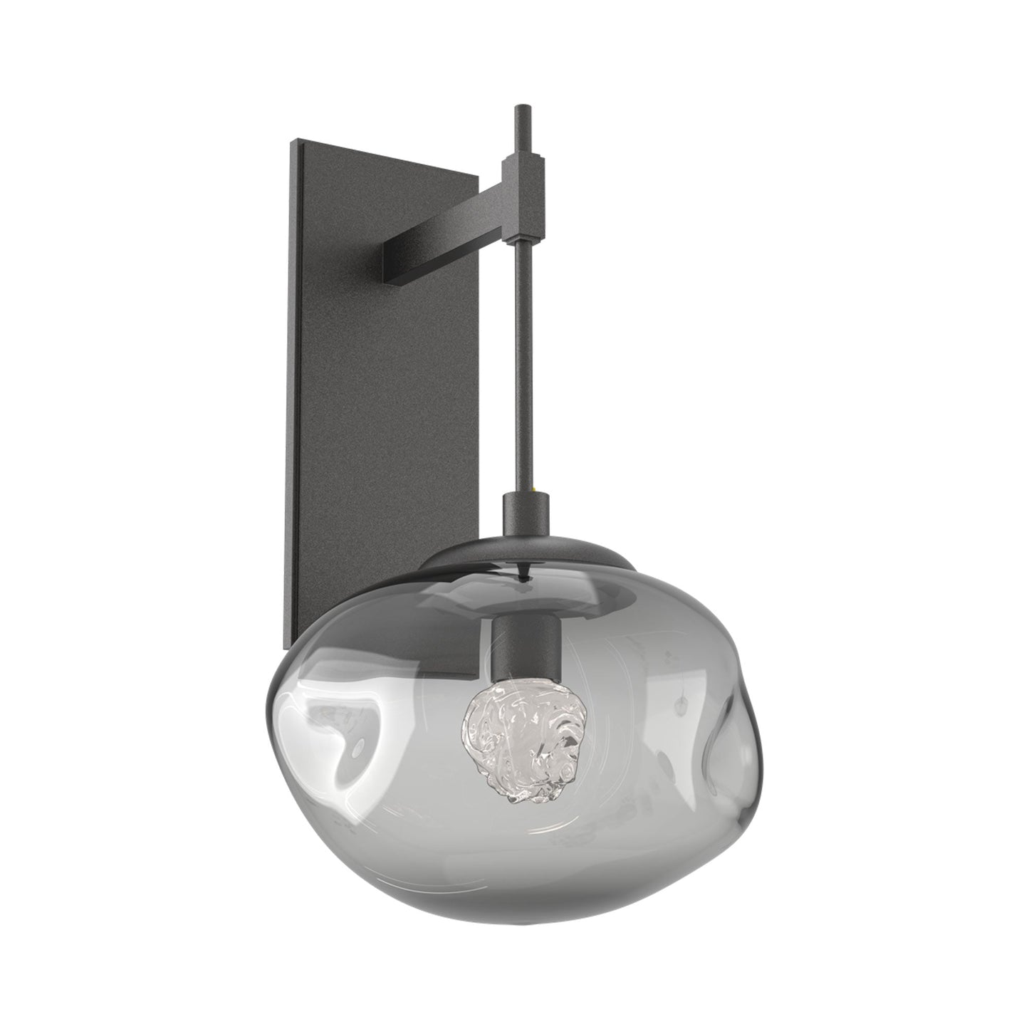 Nova Tempo LED Wall Light in Graphite/Smoke (Floret Crystal).