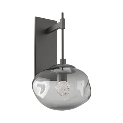 Nova Tempo LED Wall Light in Graphite/Smoke (Floret Crystal).