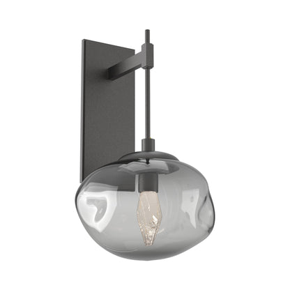 Nova Tempo LED Wall Light in Graphite/Smoke (Geo Crystal).