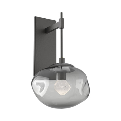 Nova Tempo LED Wall Light in Graphite/Smoke (Zircon Crystal).