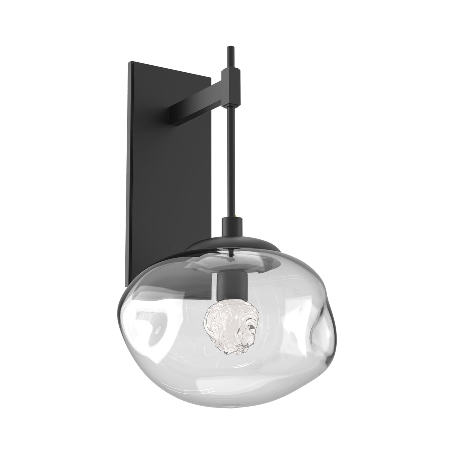 Nova Tempo LED Wall Light in Matte Black/Clear (Floret Crystal).