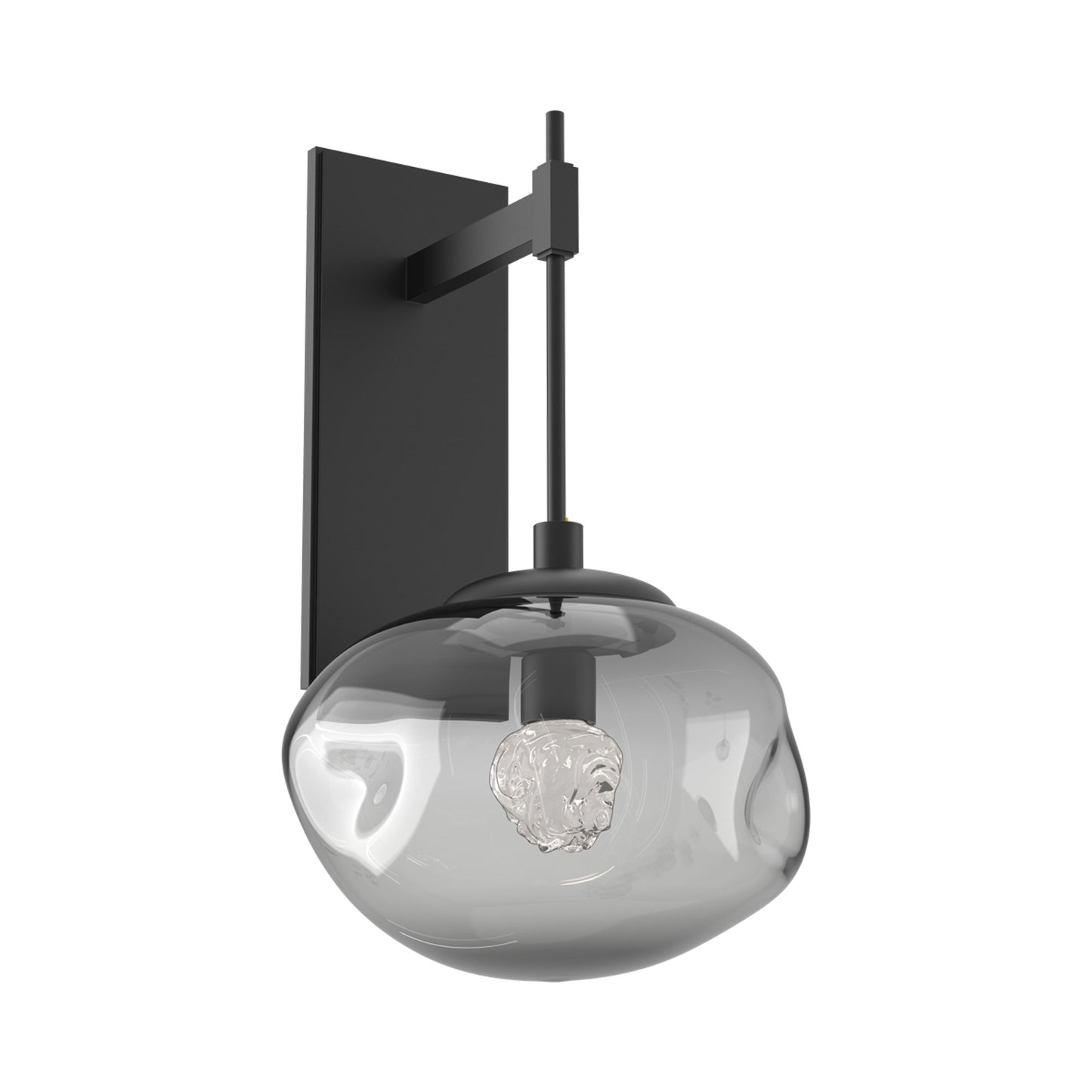 Nova Tempo LED Wall Light in Matte Black/Smoke (Floret Crystal).