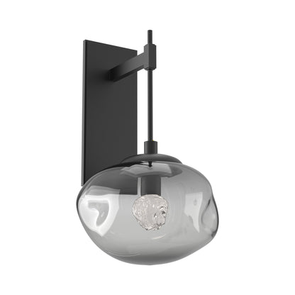 Nova Tempo LED Wall Light in Matte Black/Smoke (Floret Crystal).