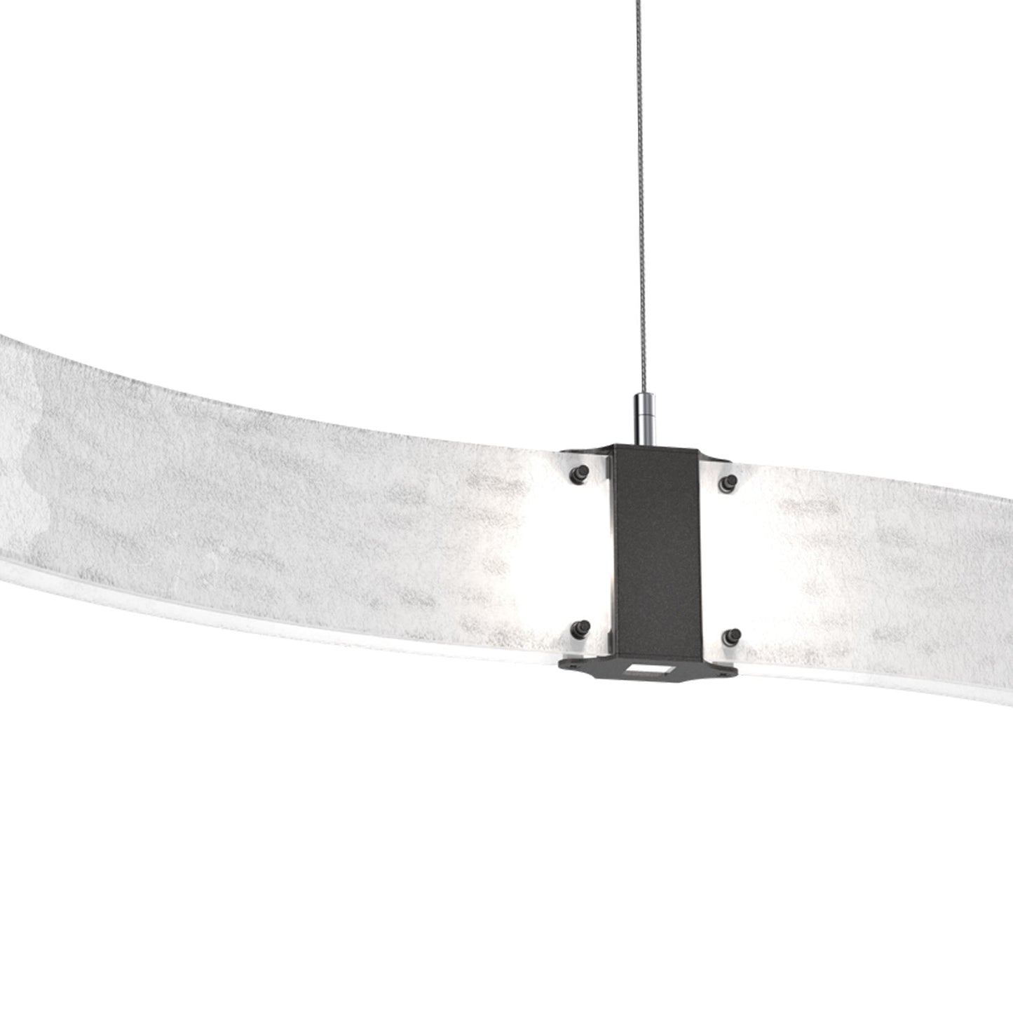 Parallel Curved Linear LED Chandelier in Detail.