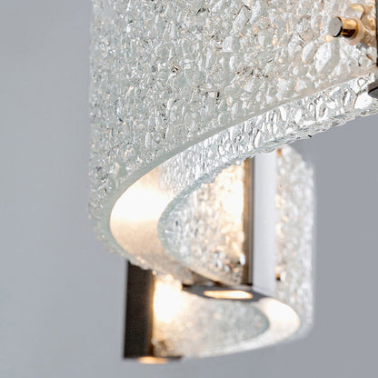 Parallel Curved Linear LED Chandelier in Detail.