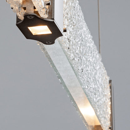 Parallel Linear LED Chandelier in Detail.