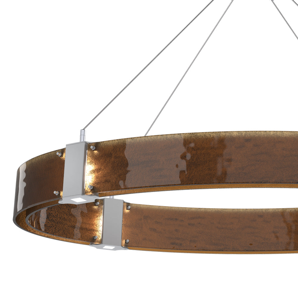 Parallel Oval LED Chandelier in Detail.