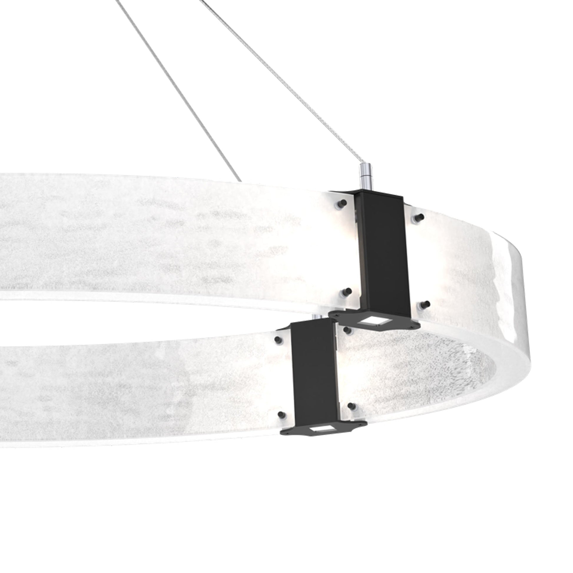 Parallel Oval LED Chandelier in Detail.