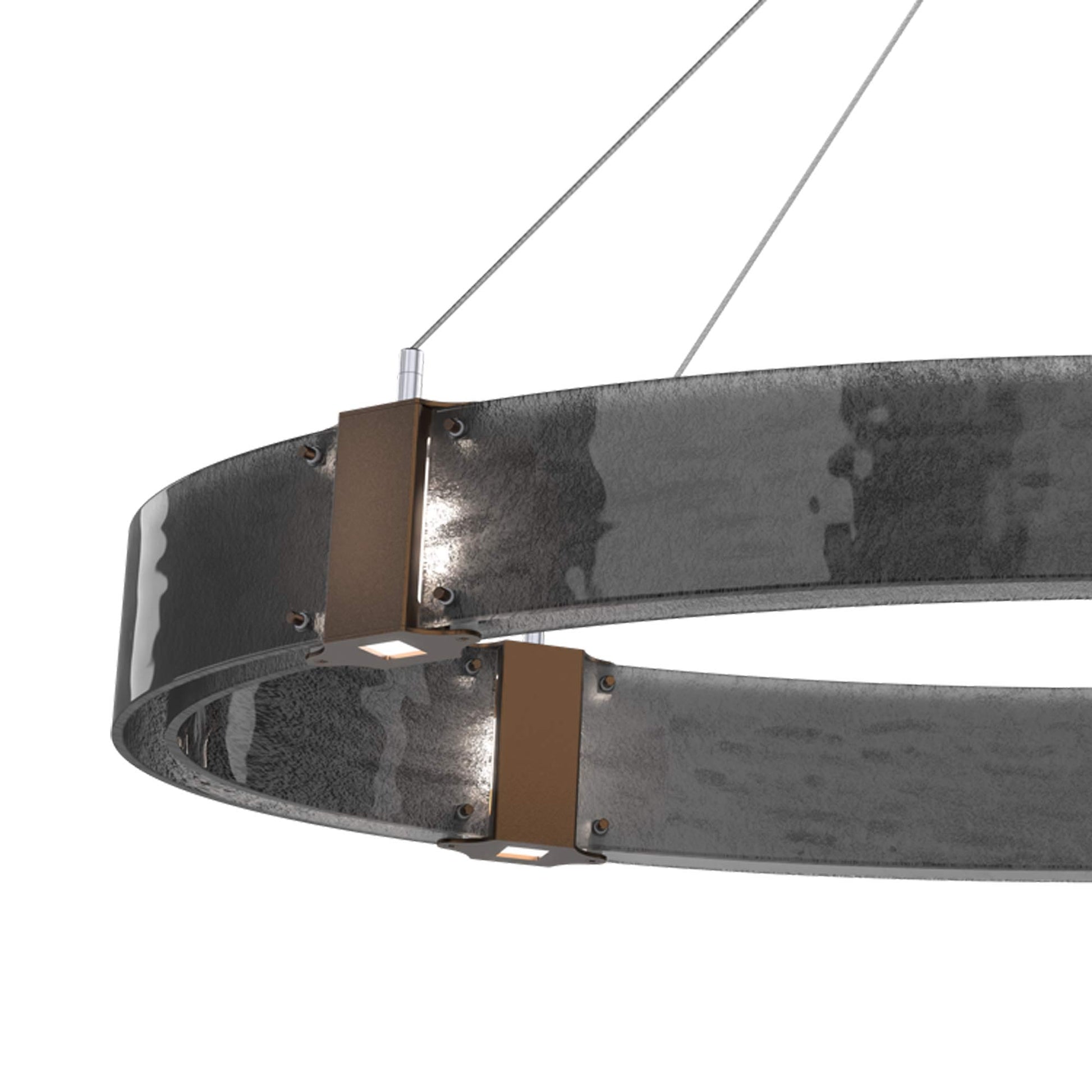 Parallel Oval LED Chandelier in Detail.