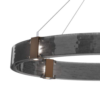 Parallel Oval LED Chandelier in Detail.