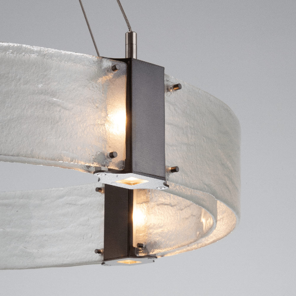 Parallel Ring LED Chandelier in Detail.
