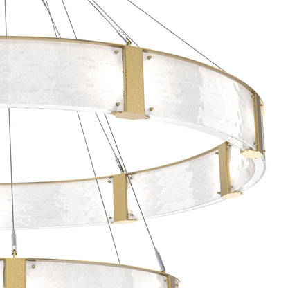 Parallel Two-Tier Ring LED Chandelier in Detail.