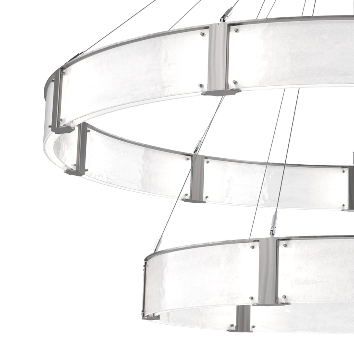 Parallel Two-Tier Ring LED Chandelier in Detail.