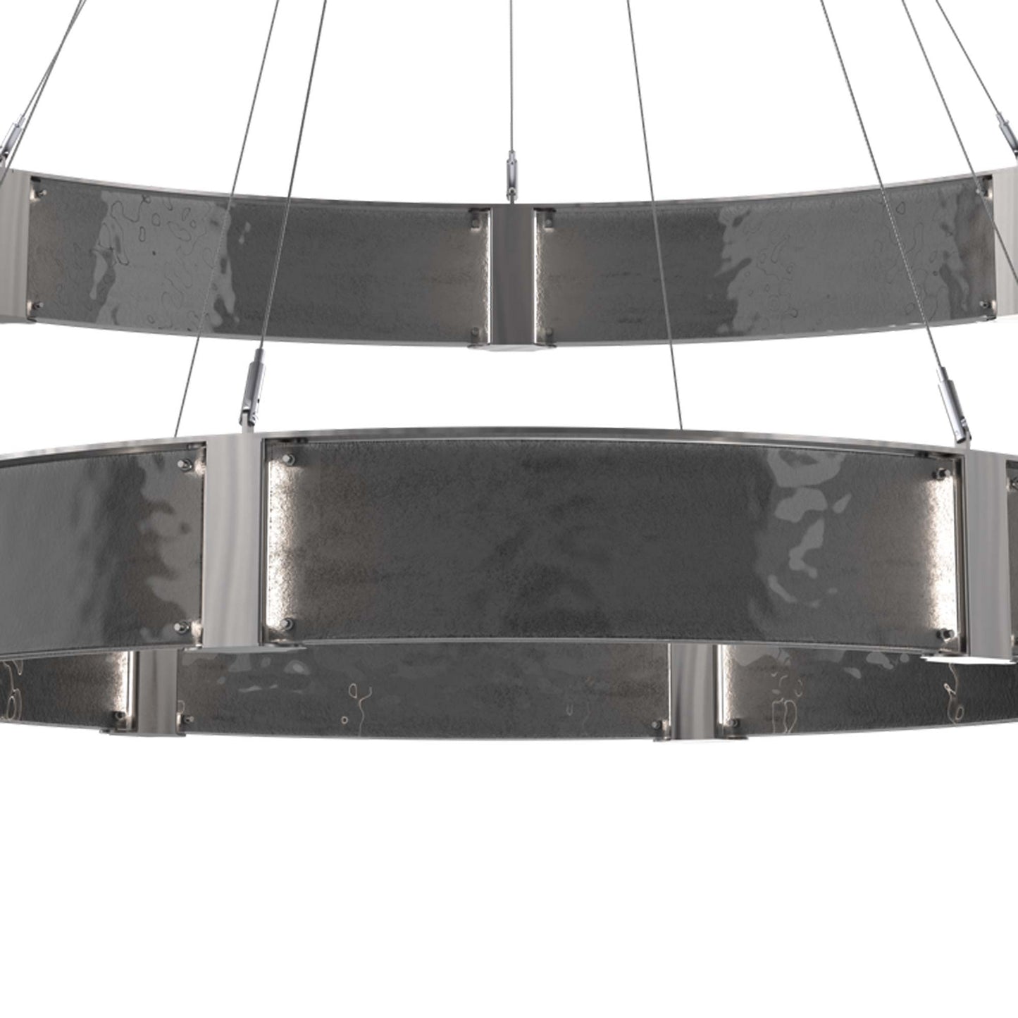 Parallel Two-Tier Ring LED Chandelier in Detail.