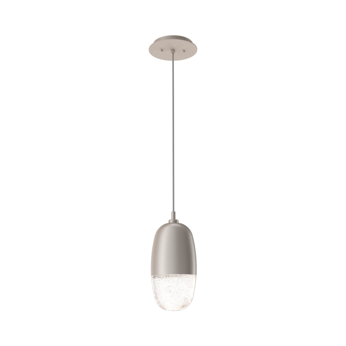 Pebble LED Pendant Light in Beige Silver.