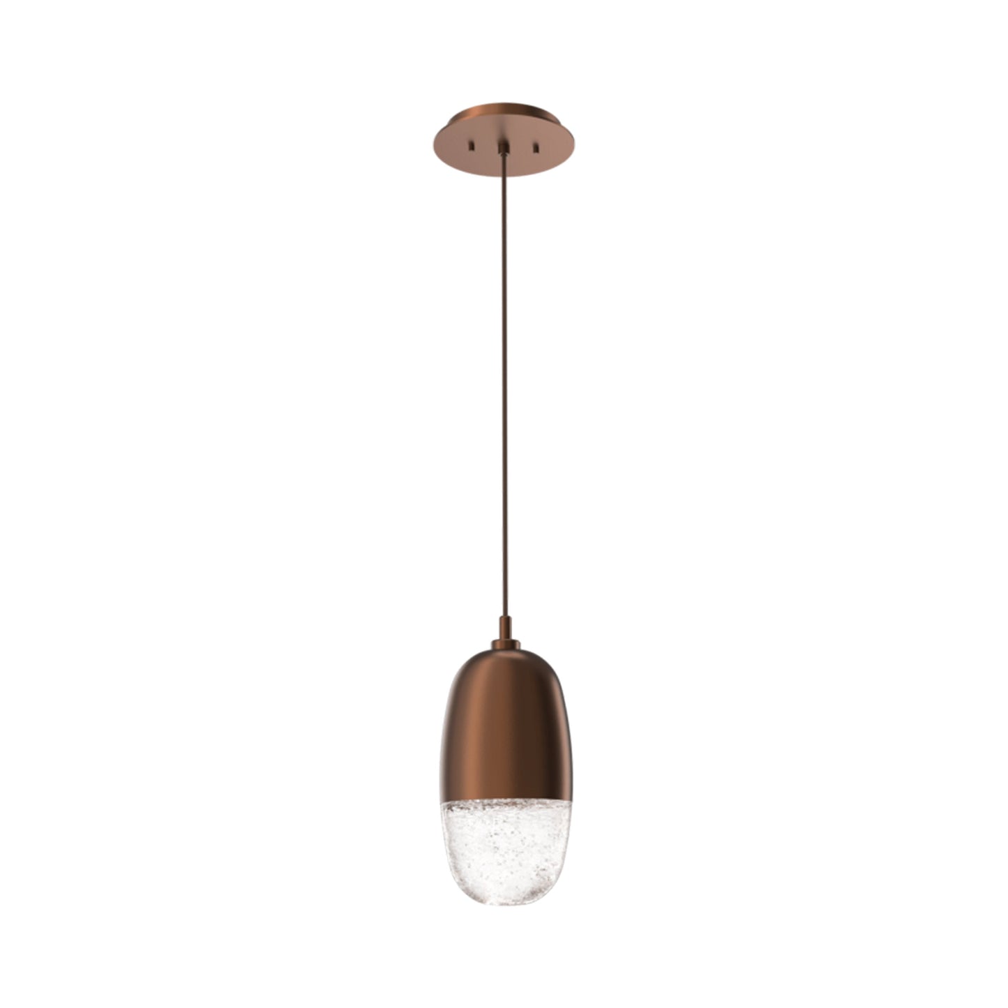 Pebble LED Pendant Light in Burnished Bronze.