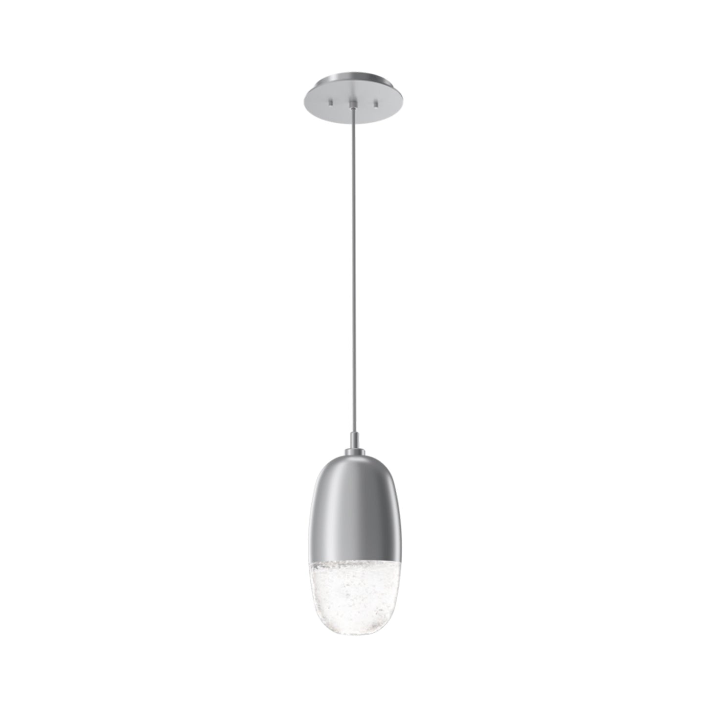 Pebble LED Pendant Light in Classic Silver.