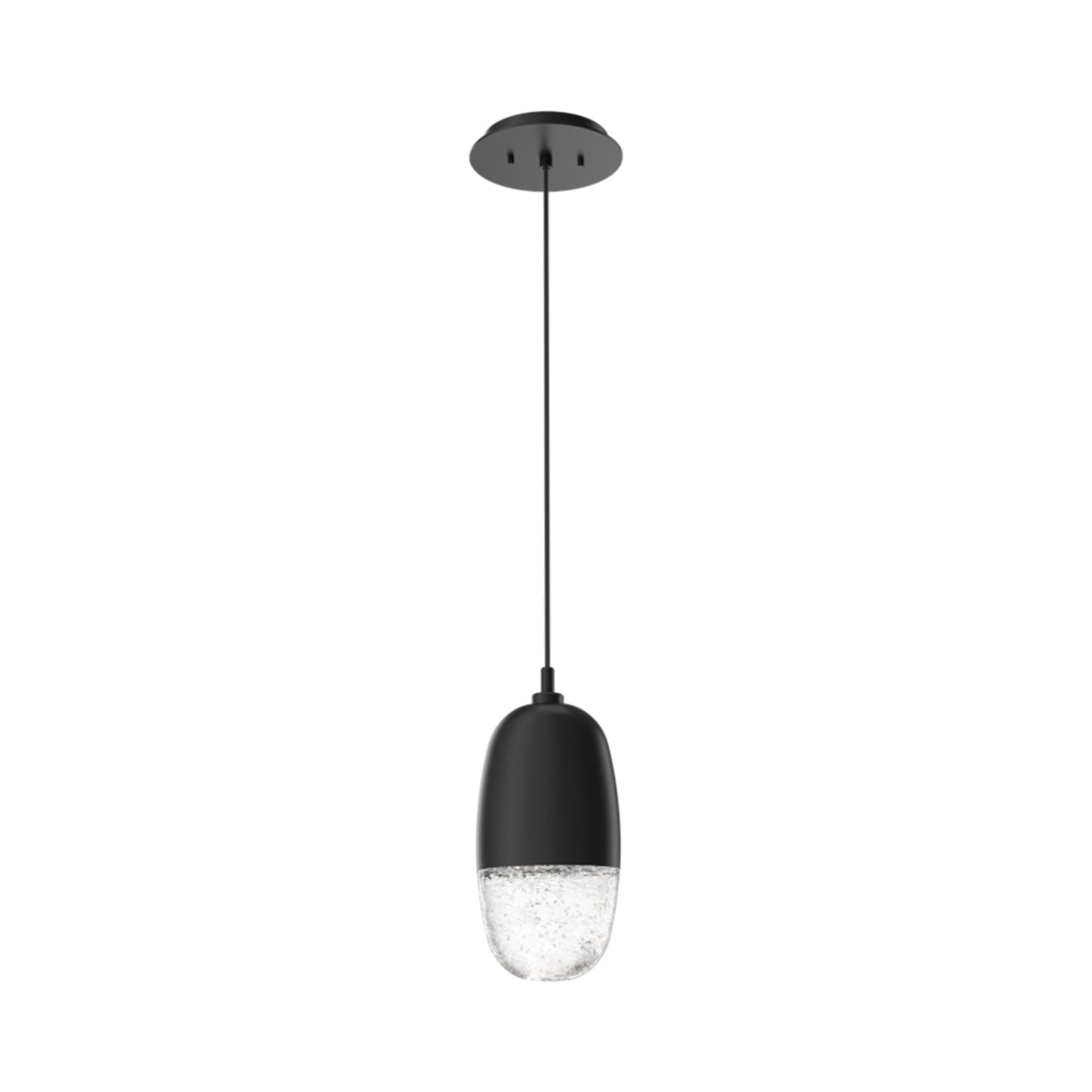 Pebble LED Pendant Light in Matte Black.
