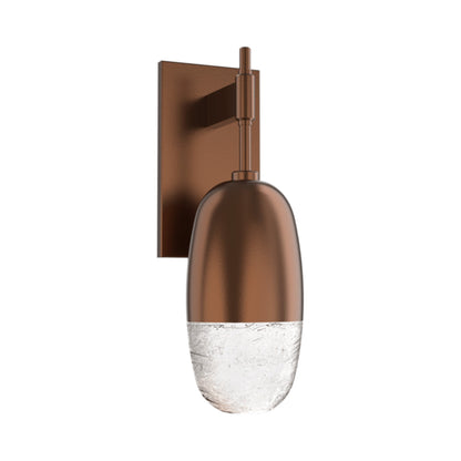 Pebble LED Wall Light in Burnished Bronze.