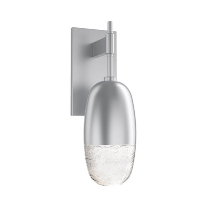 Pebble LED Wall Light in Classic Silver.