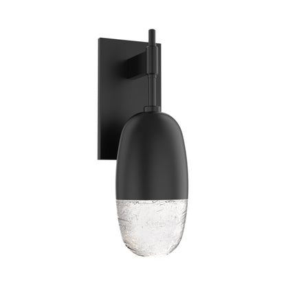 Pebble LED Wall Light in Matte Black.