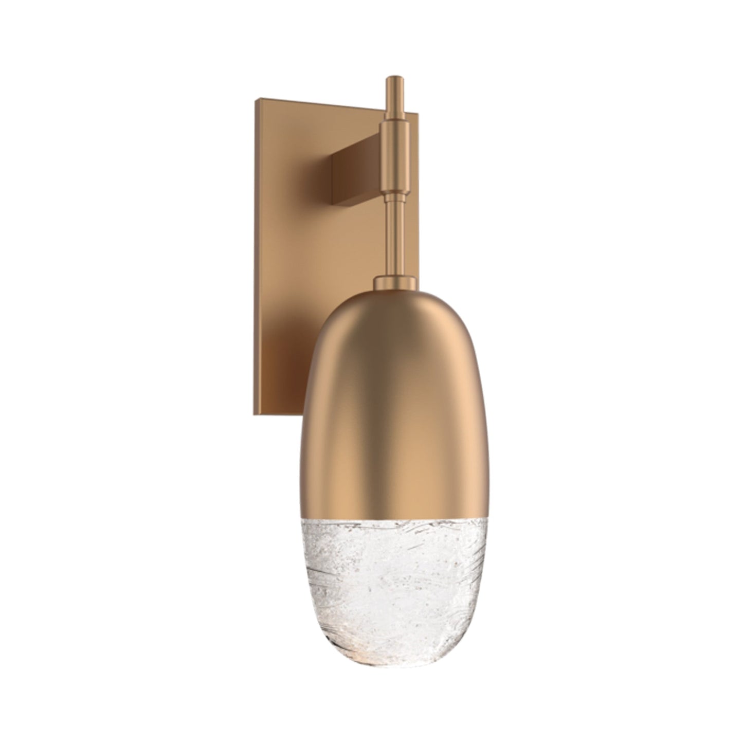 Pebble LED Wall Light in Novel Brass.