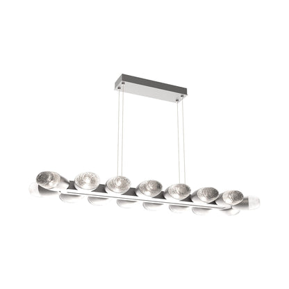 Pebble Linear LED Chandelier in Beige Silver (46.7-Inch).