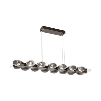 Pebble Linear LED Chandelier in Flat Bronze (46.7-Inch).