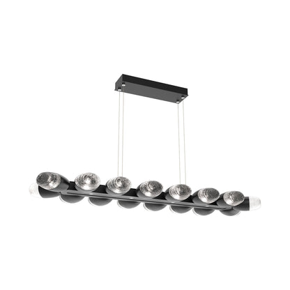 Pebble Linear LED Chandelier in Matte Black (46.7-Inch).