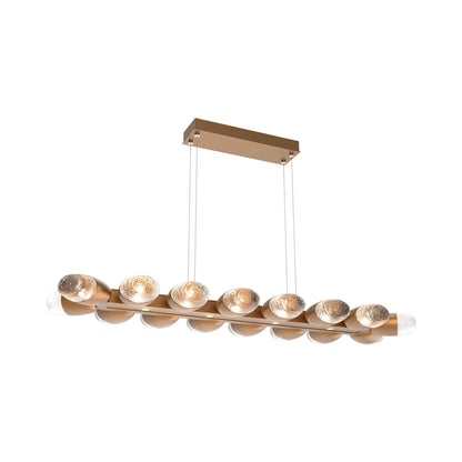 Pebble Linear LED Chandelier in Novel Brass (46.7-Inch).