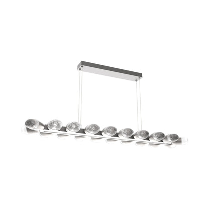 Pebble Linear LED Chandelier in Beige Silver (58.7-Inch).