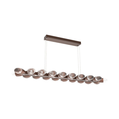 Pebble Linear LED Chandelier in Burnished Bronze (58.7-Inch).